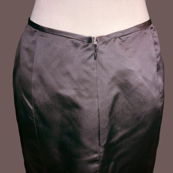 NWT Rafael Cennamo 100% Silk Black Pencil Skirt Size 8 - Picture 5 of 10